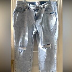 Light Blue Distressed Men's Jeans